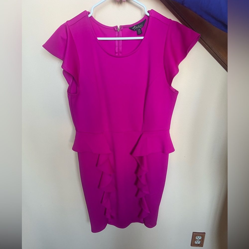 Pink dress with ruffles